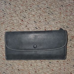 Black tribe leather wallet